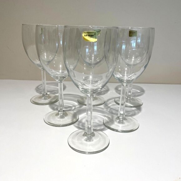Luminarc Grand Noblesse White Wine Glasses 8.5 Ounce Set of 6 Hand Blown USA - Picture 1 of 8
